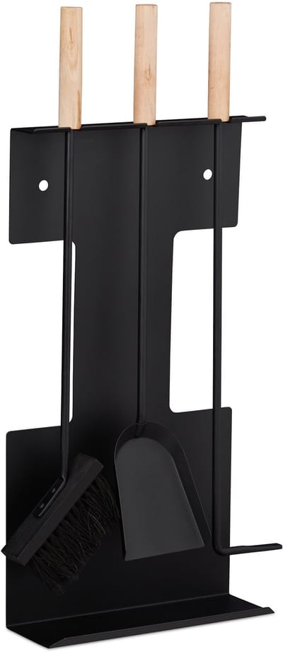 openhaard set - modern - 4-delig - schep - bezem - pook - haardstel - voor houtkachel