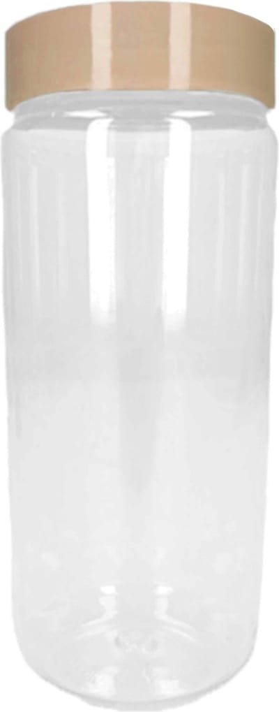 Forte Plastics Voorraadpot/bewaarpot - 650 ml - kunststof - beige - B7 x H18 cm