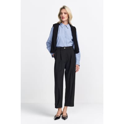 Rich & Royal Cotton Striped Basic Blouse Skyway Blue Size: 34 | Button-Down Shirts Outlet | Dames | Blauw