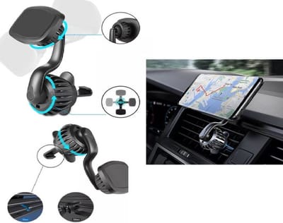 Pearlycase autohouder Geschikt voor Oppo Reno8/ Oppo Reno8 Pro/ Oppo Reno8 Pro+ – telefoonhouder met krachtige magneet – car phone holder black - geschikt voor ventilatierooster – draaibare gsm houder auto – extra sterke venthouder