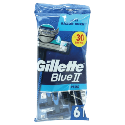 Gillette Blue II Plus Wegwerpscheermesjes - 6 stuks