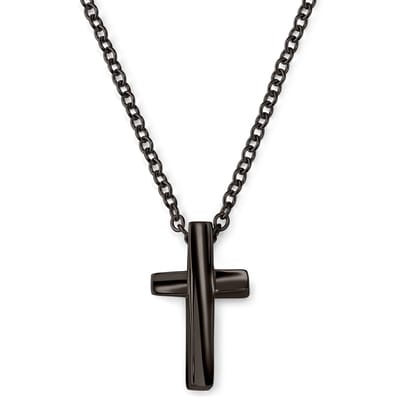 Lucleon - Heren - Roestvrij Staal Schakelketting - Zwart