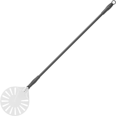 Pizzaschep met gaten en schuifhandvat, rond aluminium, diameter 230 mm, lengte 1200 mm - Hendi 617168