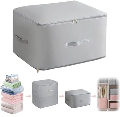 Ruimtebesparende Opbergzak voor Duvet en Kleding, Zelfcompressie Organizer 54x42x30 cm
