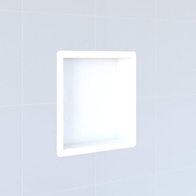 FugaFlow Eccelente Acces inbouwnis - 30x30x10cm - met flens - wit mat