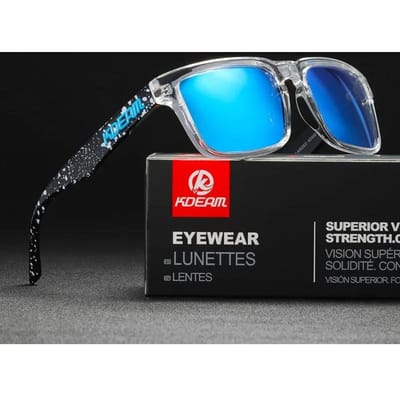 Nieuw KDEAM Merk Hoge Kwaliteit Vierkante Zonnebril voor Heren Sport Gepolariseerde Zonnebril 2025 Reflecterende Coating Kleurrijke Lens UV400 Only Sunglasses
