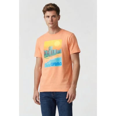 Arena Men's T-shirt Solid Cotton Light Nespola-sunset Taglia: M | T-shirt stampate Outlet | Uomo