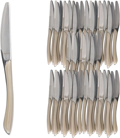 Set van 60 BEAUTY bestekmessen taupe - 805529