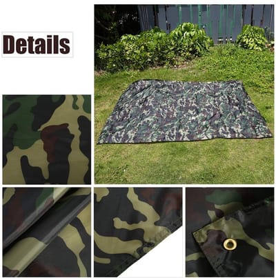 Cosensi - Dailygoods - Dailygoody - Waterdicht Camouflage Tent Tarp - Lichtgewicht en Draagbaar - Perfect voor Camping en Picknick - 2 x 2 m - Regendicht Onderdak - Inclusie