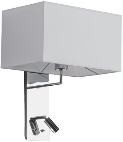 Kosilum - Alva - Wandlamp - Wit - Metaal en textiel