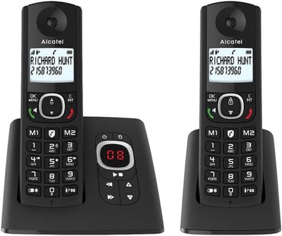 Draadloze DECT Telefoon met Antwoordapparaat en Twee Hoornstellen