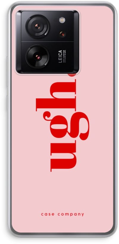 Case Company® - Hoesje geschikt voor Xiaomi 13T Pro hoesje - Ugh - Soft Cover Telefoonhoesje - Bescherming aan alle Kanten en Schermrand