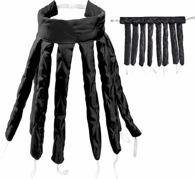 Haarkruller - Heatless Curls - Krulspelden - Krul Rollers - Krullen Zonder Hitte Maken - Krullers - Haar Rollers Zelfklevend - Satijn - Zwart - DELAGO