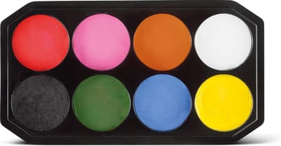 Snazaroo 1172015 Schminkset 8 Kleuren 18ml – Professionele Face Paint Kit – Waterbasis, Huidvriendelijk & Afwasbaar