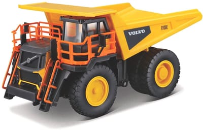 Bburago Volvo R100E - Modelauto - Schaal 1:60 - Geel/Zwart