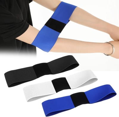3-delige Golf Swing Trainer Set voor Beginners, Verbeter je Swing Houding en Techniek met Elastische Band en Polsband in Zwart/Wit/Blauw