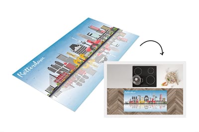 Keukenloper - Loper keuken - Architectuur - Rotterdam - Skyline - 120x60 cm - Keukenloper vinyl