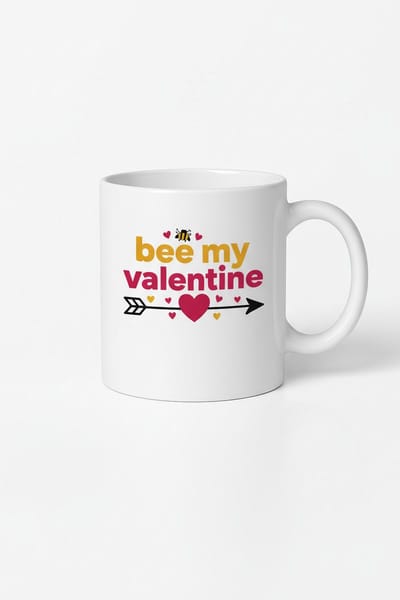 Valentijn Mok 'Bee My Valentine' met Lieve Bij en Hart - Romantisch Cadeau voor Valentijnsdag