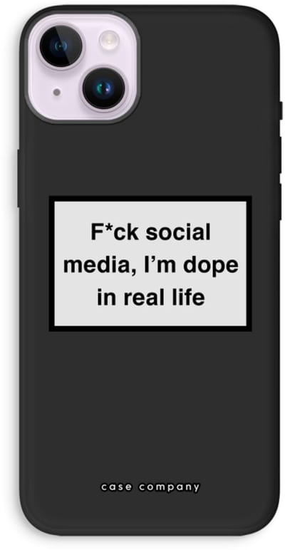 Case Company® - Hoesje geschikt voor iPhone 14 Plus hoesje - I'm dope - Biologisch Afbreekbaar Telefoonhoesje - Bescherming alle Kanten en Schermrand