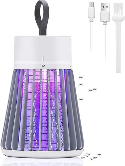 VHV - Muggenlamp - Oplaadbare Elektrische Insectenlamp 2-in-1 met UV Licht - Vliegenlamp voor Slaapkamer, Badkamer en Camping