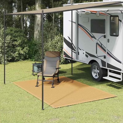 vidaXL Tenttapijt 200x300 cm HDPE zandkleurig