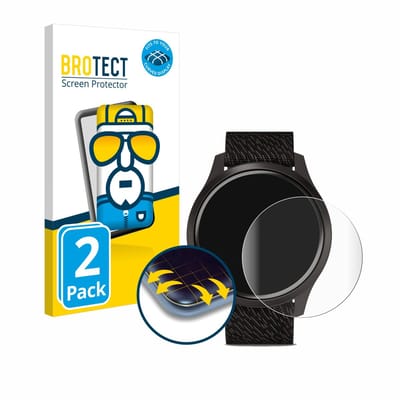 BROTECT - Screenprotector voor Garmin vivomove Style (42 mm) - Folie Beschermfolie transparant volledig dekking - 2 Stuks
