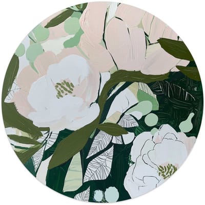 Glasschilderij Bloemen in bloei - Ø 50 - Glas - REINDERS