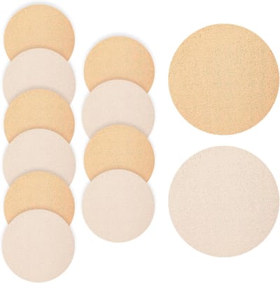 Set van 14 ronde make-up sponsjes voor gezicht, poeder en foundation - Geschikt voor alle huidtypes, nat en droog gebruik (roze en wit)