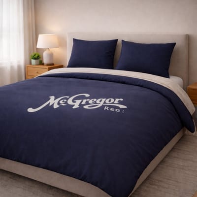 Saphira EXCLUSIVE Dekbedovertrek – Dubbelzijdig Donkerblauw en Grijs – 140x200/220 cm – Eenpersoons – Inclusief 1 Kussensloop 60x70 cm – Premium Katoen