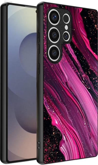 Smartphonica Telefoonhoesje Geschikt voor Samsung Galaxy S25 Ultra met marmer opdruk - TPU backcover case marble design - Paars Roze geschikt voor Samsung Galaxy S25 Ultra