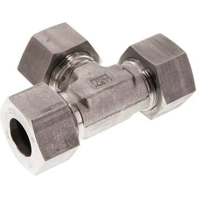 25S RVS T-stuk Snijring 400 Bar DIN 2353 - FL3T-C-ST-25-S