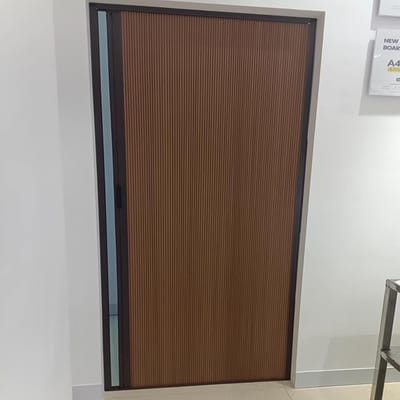 Vouwdeur Geen Boren - Accordeon Deur - Ruimte Verdelen - Waterdicht Warmte-isolerend - 70x203cm - Bruin