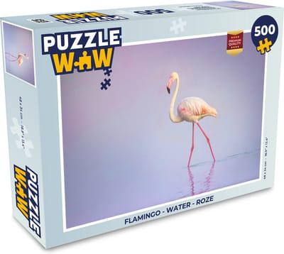 Puzzel Flamingo - Water - Roze - Legpuzzel - Puzzel 500 stukjes