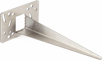 Novatool grondpen metaal 10 x 6 x 18 cm roestvrij staal professionele grondanker voor lampen grondhuls tuinpen tuinaccessoires stopcontactzuilen grondpen voor tuinverlichting