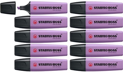 STABILO BOSS ORIGINAL - Markeerstift - Wildflower - Grijs-violet - Doos 10 Stuks