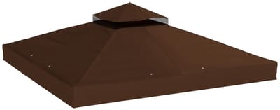 Vervangend Paviljoendak - 3 x 3 m - Waterafstotend & UPF30+ Oxford Stof - Koffiekleurig