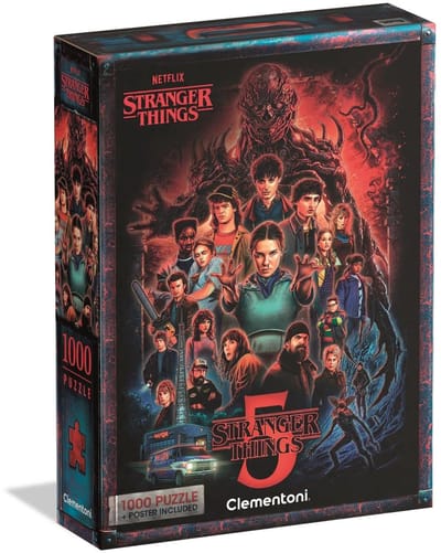 Dailygoods- Puzzel 1000 stukjes volwassenen - Stranger Things - Afmetingen 70 x 50 cm - Gerecycled materiaal - Clementoni-kwaliteit - Made in Italy - Legpuzzel