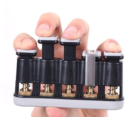 VT Goods - Vinger- en handtrainer - Krachttrainer voor gitaar en piano - Grijs - Trigger-vingertraining - Ideaal voor beginners - Verbeter handkracht