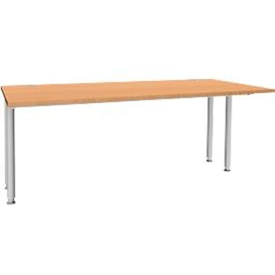 Schäfer Shop Genius bureau MODENA FLEX, breedte 1800 mm, aan beide zijden ingekort, beuken