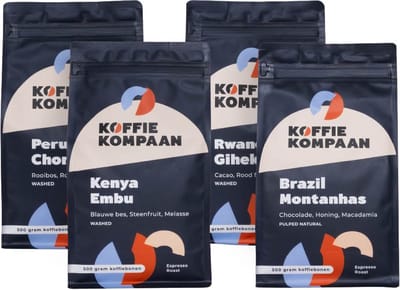 Koffiekompaan Proefpakket Specialty Koffiebonen 4×500 gram