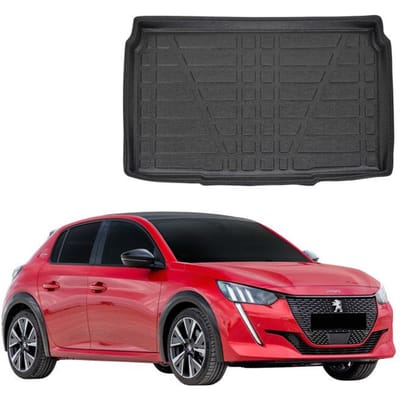 SCOUTT Kofferbakmat Peugeot 208 Vanaf 2020 Op Maat Gemaakt, 100% Waterdicht, Antislip zwart