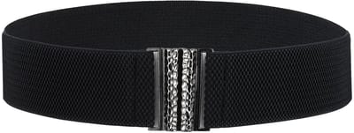 Dailygoods- Taille Riem Zwart - Brede Elastische Riemen - Stretch Riem Dames - Comfortabele Tailleband - Polyester/Riemen - 65 × 5 cm