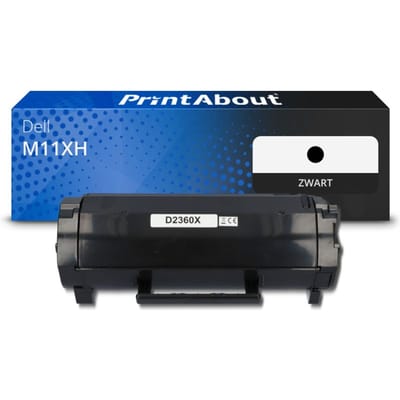 PrintAbout huismerk Toner M11XH (593-11167) Zwart Geschikt voor Dell