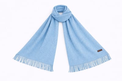 Premium Alpaca Wollen Sjaal – Ultra Zacht, Warm & Luxe - Baby Blauw