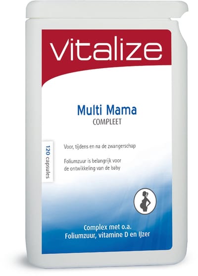 Vitalize Multi Mama Compleet 120 capsules | Extra aanvulling rondom de zwangerschap - Extra aanvulling rondom de zwangerschap