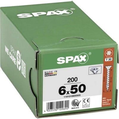 SPAX 1191010600505 R 88091 Senkkopf/T-STAR Houtschroef 6 mm 50 mm T-STAR plus Staal WIROX 200 stuk(s)