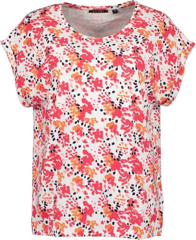 Blue Seven dames shirt - shirt dames - 105811 - roze/wit print - KM - maat 44