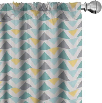 Abakuhaus geometrische gordijnen – Chevron Retro – 75×245 – microvezel zeeschuim