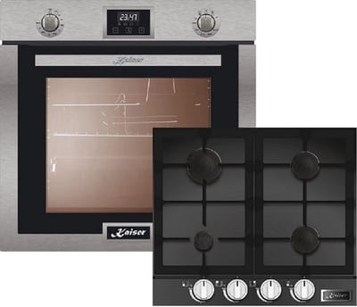 Kaiser - inbouwoven - EG 6372 - KCG 6387 Turbo - glaskeramische gaskookplaat 60 cm - 60cm - inbouwgasoven - zelfreinigend - 79L