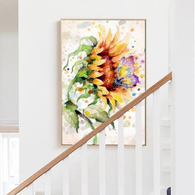 Diamant schilderij volledige ronde aankomst zonnebloem diamant mozaïek plant steentjes foto's diamant kunst 20X30CM beige